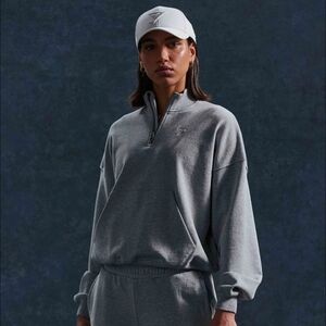 Women's Gymshark Gray Half-Zip Sweater